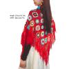 BLACKNANA Ponchos Fringed Shawl Sweater for Women Girl Knitted Shoulder Wrap Ethnic Shawl Wrap Fashion Cloak view 4