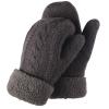 CZBRO Women's Winter Gloves, Winter Warm Mittens Thick Knitted Gloves Mittens Warm Soft Lining Cold Weather Accessories Gifts (1 Pair, Dark Grey) view 1