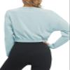 Bestisun Long Sleeve Workout Crop Tops Dance Gym Shirt Yoga Sports Clothes for Women Light Blue S view 2