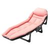 KrrNFYSG Portable Camping Cot 6 Speed Adjustable Backrest Folding Camping Cot with Mattress Cots for Camping Load 150kg Folding Cot view 1
