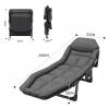 KrrNFYSG Portable Camping Cot 6 Speed Adjustable Backrest Folding Camping Cot with Mattress Cots for Camping Load 150kg Folding Cot view 2
