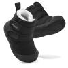 DUONITITI Toddler Snow Boots Double Strap Winter Warm Shoes Baby Faux Fur Lining Soft Fleece Booties with Non-Slip Sole(Black,9 Toddler) view 1