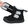 DUONITITI Toddler Snow Boots Double Strap Winter Warm Shoes Baby Faux Fur Lining Soft Fleece Booties with Non-Slip Sole(Black,9 Toddler) view 2