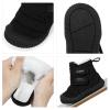 DUONITITI Toddler Snow Boots Double Strap Winter Warm Shoes Baby Faux Fur Lining Soft Fleece Booties with Non-Slip Sole(Black,9 Toddler) view 3