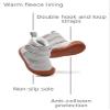 DUONITITI Toddler Snow Boots Double Strap Winter Warm Shoes Baby Faux Fur Lining Soft Fleece Booties with Non-Slip Sole(Grey,9 Toddler) view 3
