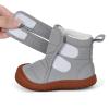 DUONITITI Toddler Snow Boots Double Strap Winter Warm Shoes Baby Faux Fur Lining Soft Fleece Booties with Non-Slip Sole(Grey,9 Toddler) view 4