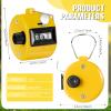 TOODOO 6 Pack Hand Tally Counter 4 Digit Mechanical Palm Clicker Plastic Hand Held Counter Clicker with Metal Finger Ring for School Golf Sports Events Office Stadium(Candy Color) view 2