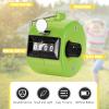 TOODOO 6 Pack Hand Tally Counter 4 Digit Mechanical Palm Clicker Plastic Hand Held Counter Clicker with Metal Finger Ring for School Golf Sports Events Office Stadium(Candy Color) view 3