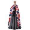 HCBPWVQA Unisex Full Length Halloween Hooded Cloak Cat British Flag Bunting Hooded Robe Witch Cape for Halloween Cosplay Costume view 3
