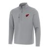 Antigua Men's Gray Arizona Cardinals Insider Quarter-Zip Pullover Top view 1
