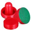 NAMOARLY Replacement Paddles for Air Hockey 60mm Red Pushers Velvet Pads 51mm Red view 1