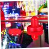 NAMOARLY Replacement Paddles for Air Hockey 60mm Red Pushers Velvet Pads 51mm Red view 3