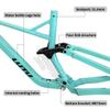 HIMALO Full Suspension Mountain Bike Frame 27.5er/29er Downhill Enduro Frame 16''/18'' Thru Axle 12x148mm Boost Frame Travel 140mm Aluminium Alloy Disc Brake Frame DH/AM/XC(Blue,L(18'')) view 4