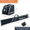 AUMTISC Ski Bag and Boot Bag Combo, Padded Two-Piece Set Skis and Boots Bag for Air Travel, Snow Ski Carrying Bag Transport Skis Up to 200 CM, Ski Boots Size Up to 13 view 2