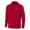 Antigua Men's Heather Red Tampa Bay Buccaneers Spikes Quarter-Zip Pullover Hoodie view 1
