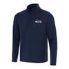 Antigua Men's College Navy Seattle Seahawks Insider Quarter-Zip Pullover Top view 1