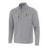 Antigua Men's Gray Green Bay Packers Insider Quarter-Zip Pullover Top view 1