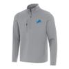 Antigua Men's Gray Detroit Lions Insider Quarter-Zip Pullover Top view 1