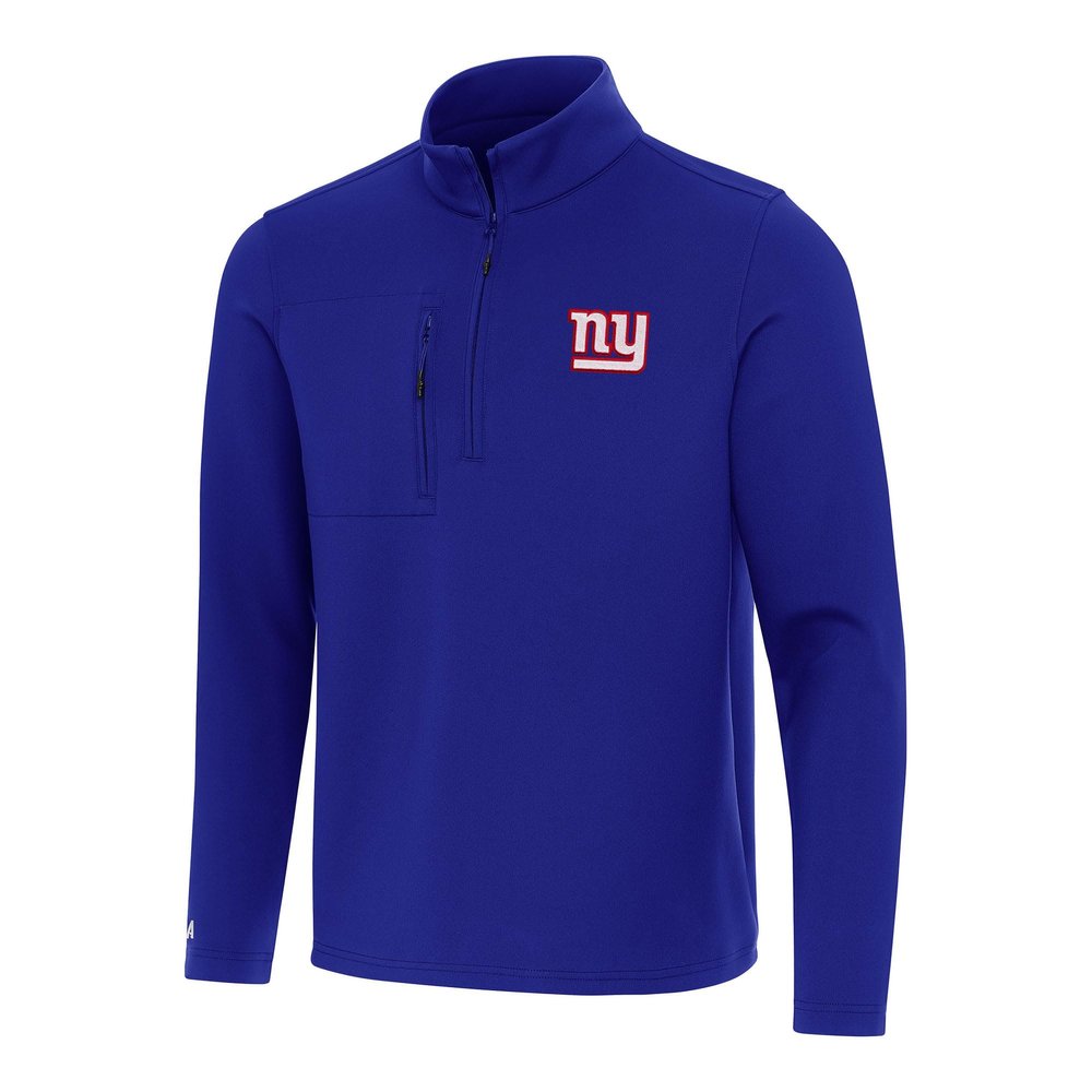 Antigua Men's Royal New York Giants Insider Quarter-Zip Pullover Top