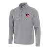 Antigua Men's Gray Cincinnati Bengals Insider Quarter-Zip Pullover Top view 1