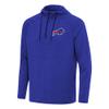 Antigua Men's Heather Royal Buffalo Bills Spikes Quarter-Zip Pullover Hoodie view 1