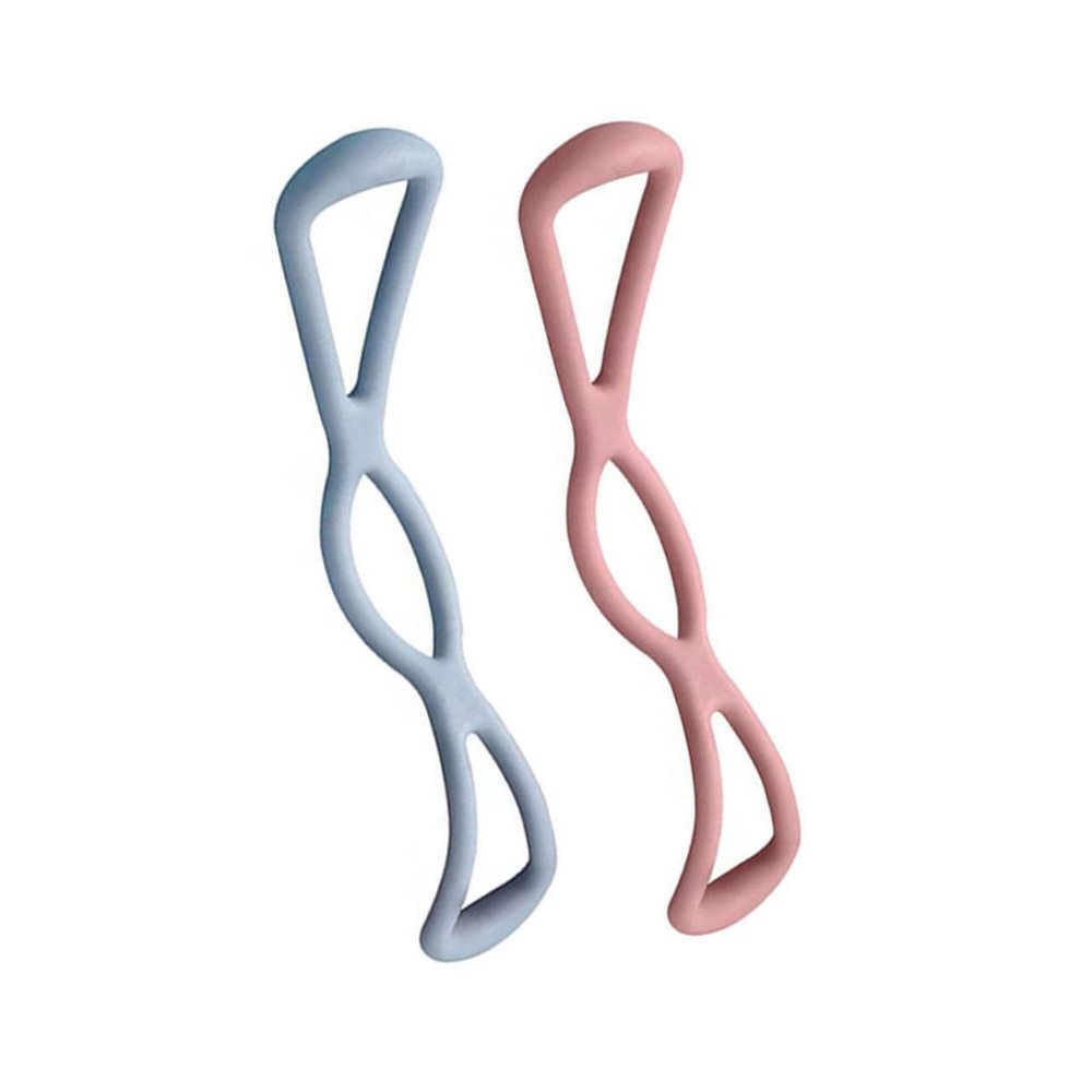 2pcs Yoga Bar Kit for Stretching and Flexibility Elastic Resistance Bands for Shoulder and Chest Workout Fitness Equipment for Home Exercise Blue