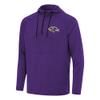 Antigua Men's Heather Purple Baltimore Ravens Spikes Quarter-Zip Pullover Hoodie view 1