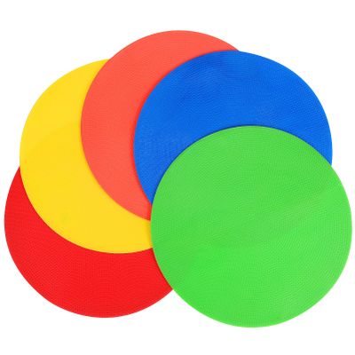 TOGEVAL 5pcs Spot Markers for Sports Training Durable Floor Dots Bright Colors for Agility and Speed Drills Soccer Basketball Gymnastics Activities