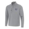 Antigua Men's Gray Indianapolis Colts Insider Quarter-Zip Pullover Top view 1
