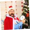 OATIPHO Christmas Cloak with Hood Adult Santa Cosplay Costume for Xmas Parties Hooded Cape for Festive Dress-up and Role Play Events Design Red view 4