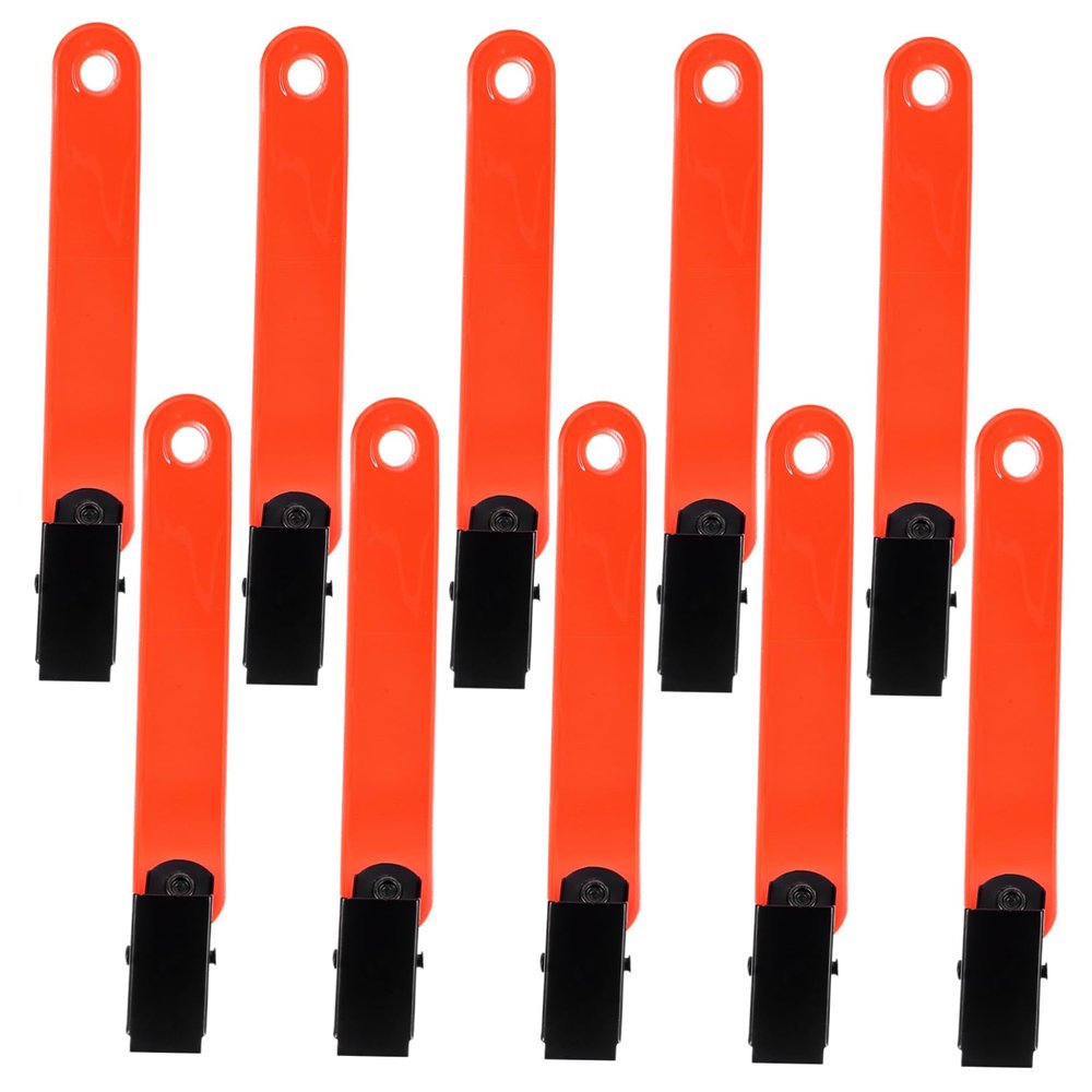 Happyyami 12pcs Fluorescent Trail Marking Clips Reflective Glow Clips for Archery Hiking and Camping PVC Design for Enhanced Visibility