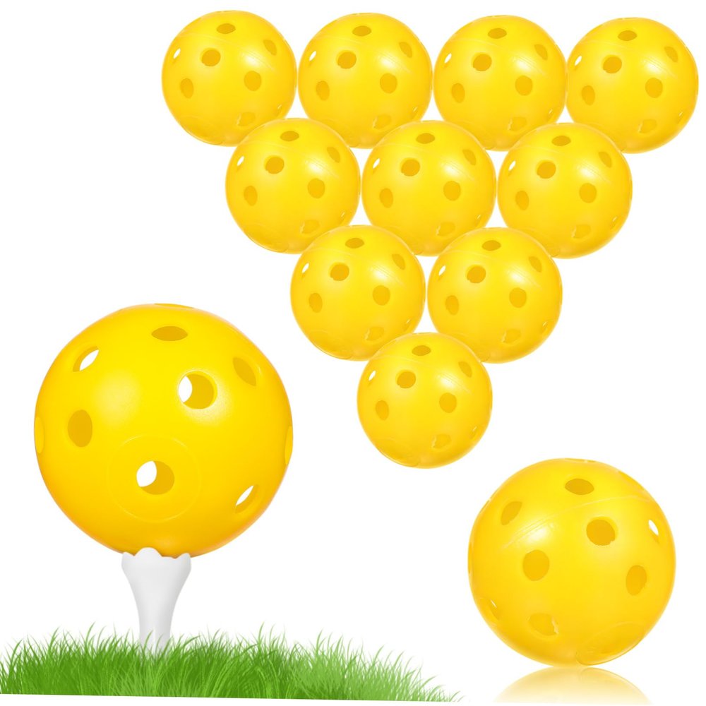 BESPORTBLE 24pcs Golf Practice Balls Durable Plastic Training Balls for Indoor Use Lightweight Hollow Design for Improved Strike Control and Skill Development