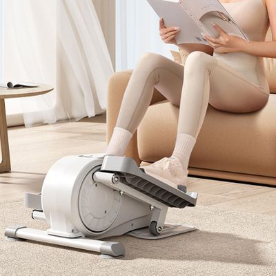 KJLYLPP Electric Pedal Exerciser,Seated Elliptical Machine Cardio Under Desk Exercise Bike,Cycle Trainer for Elderly,Sit Down Foot Step Machine Leg Exercise Equipment Home Use