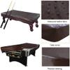 YIJIEHH Billiard Pool Table Cover,7FT/8FT Snooker Pool Table Dust Cover, Outdoor Garden Furniture Cover, Heavy Duty Leatherette Billiard Pool Table Cover view 3
