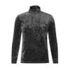 Men Stretch Slim Fit Lightweight Velvet Long Sleeve Solid Pullover Top Turtleneck T-Shirt Suede Base Shirt (Black,3X-Large) view 1