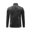Men Stretch Slim Fit Lightweight Velvet Long Sleeve Solid Pullover Top Turtleneck T-Shirt Suede Base Shirt (Black,3X-Large) view 2