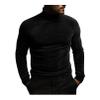 Men Stretch Slim Fit Lightweight Velvet Long Sleeve Solid Pullover Top Turtleneck T-Shirt Suede Base Shirt (Black,3X-Large) view 3