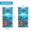 WBQLSL Universal scarf for head and neck, 20 * 10 inch multifunctional sports headband, cycling, climbing, off-road Whales under the sea pattern view 2