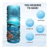 WBQLSL Universal scarf for head and neck, 20 * 10 inch multifunctional sports headband, cycling, climbing, off-road Whales under the sea pattern view 4