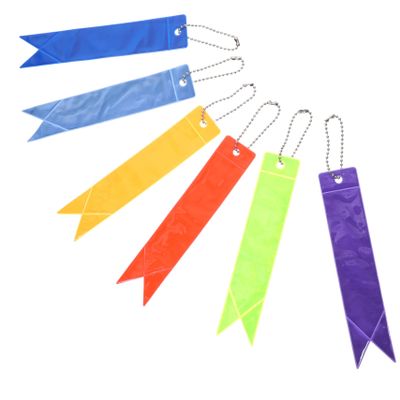 WHAMVOX 12pcs Sturdy Reflective Pendant for Night Safety Keychain for Backpacks Handbag Charm Men Keychain Halloween