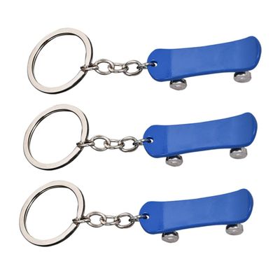 Yardenfun 3pcs Skateboard Keychain Metal Pendant Bag Decorations Keyring for Party Favors