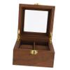 Yardenfun 2-slot Watch Organizer Box Vintage Watch Storage Case Elegant Lock Display for Home view 1