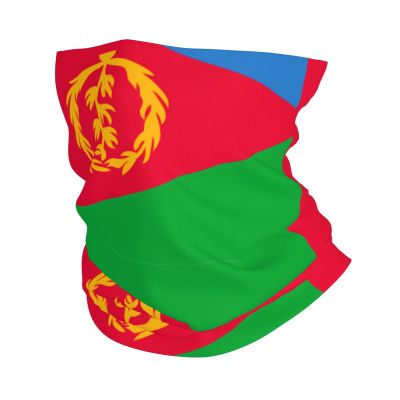 WBQLSL Universal scarf for head and neck, 20 * 10 inch multifunctional sports headband, cycling, climbing, off-road Eritrean flag pattern