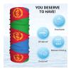 WBQLSL Universal scarf for head and neck, 20 * 10 inch multifunctional sports headband, cycling, climbing, off-road Eritrean flag pattern view 4