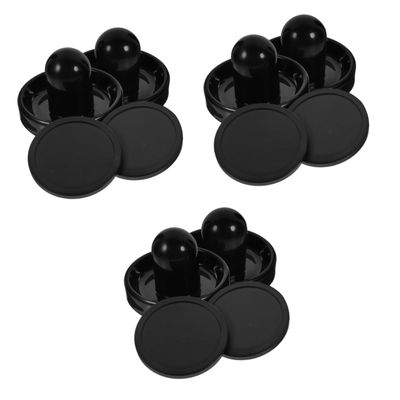 VICASKY 3sets Ice Hockey Tabletop Hockey Putter Kit Pucks Game Supplies Handles Paddles