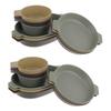 Sosoport 2sets Portable Picnic Dinnerware Outdoor Tableware Lightweight Plastic Bowl Kit view 1