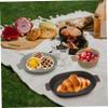 Sosoport 2sets Portable Picnic Dinnerware Outdoor Tableware Lightweight Plastic Bowl Kit view 2