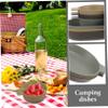 Sosoport 2sets Portable Picnic Dinnerware Outdoor Tableware Lightweight Plastic Bowl Kit view 4