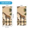 WBQLSL Universal scarf for head and neck, 20 * 10 inch multifunctional sports headband, cycling, climbing, off-road Mother and child giraffe pattern view 2