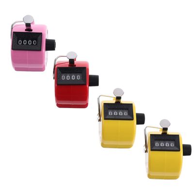 BCOATH 4pcs Manual Tally Counters Easy to Use Digital Clickers for Counting Portable Mini Handheld Counters for Knitting Fishing Sports and Random Color